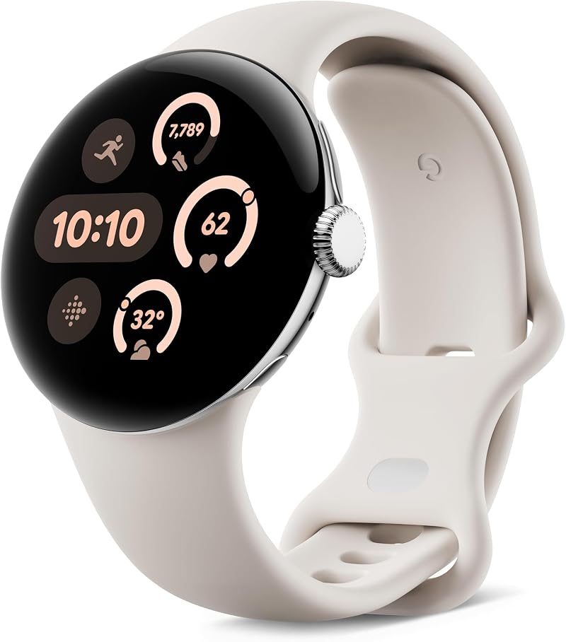 Google Pixel Watch 3 41mm LTE Polished Silver Aluminium Porcelain Band