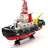 RC Radio Remote Control Ready to Run RTR 2.4G Seaport Tugboat Work Boat Ship Model with Lights & Spurt Water
