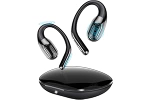 Open Ear Headphones, 2026 Bluetooth 6.0 Sports Wireless Earbuds with Wide Area Tap and Immersive Stereo, 60H Lightweight Comf