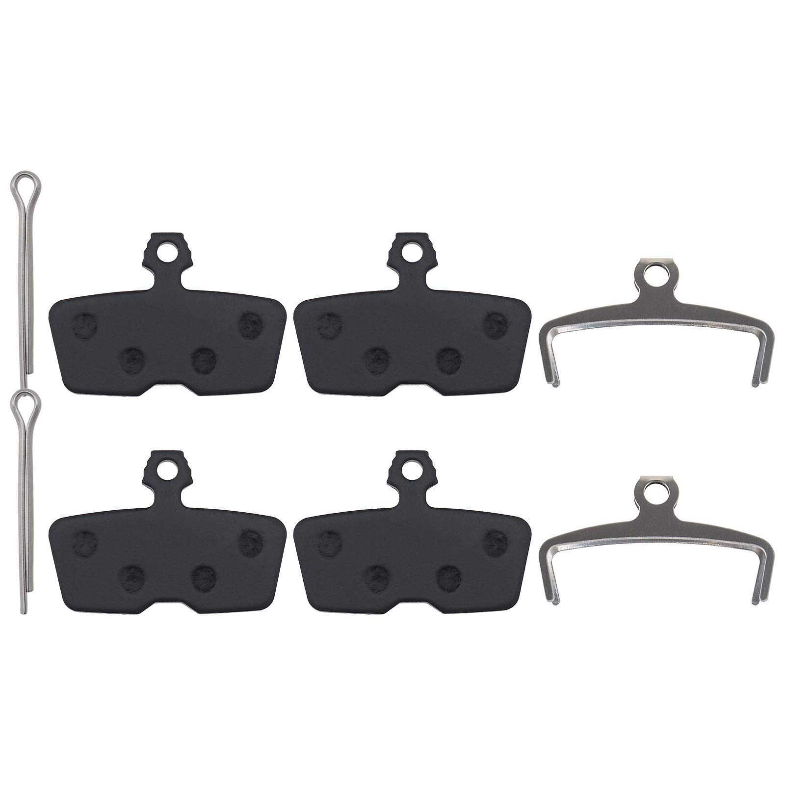 OTOTEC 2 Pairs Resin Semi Metallic Bicycle Disc Brake Pads 4mm Thickness With Springs & Securing Clips Compatible With SRAM Avid Code R RS RSC