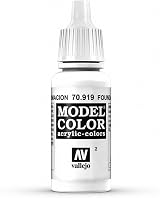 Vallejo Model Color Cold White 17 ml Acrylic Paint Eyedropper Bottle