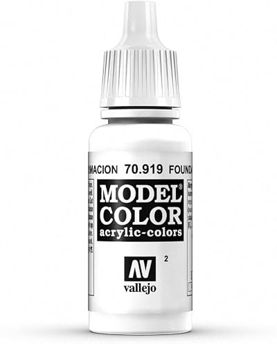 Vallejo Model Color Cold White 17 ml Acrylic Paint Eyedropper Bottle