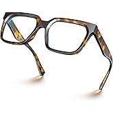 VISOONE Rectangle TR90 Blue Light Blocking Glasses Computer Eyewear with Preppy Look for Women and Men Cougar