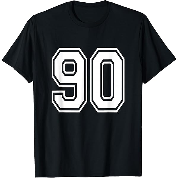 Amazon.com: Number #90 Black Sport Varsity Number T-Shirt