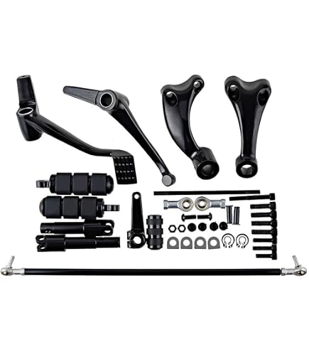 AMOPACORP Black Forward Controls Kit For Harley Sportster XL 1200 883 (2014-2022 Models)