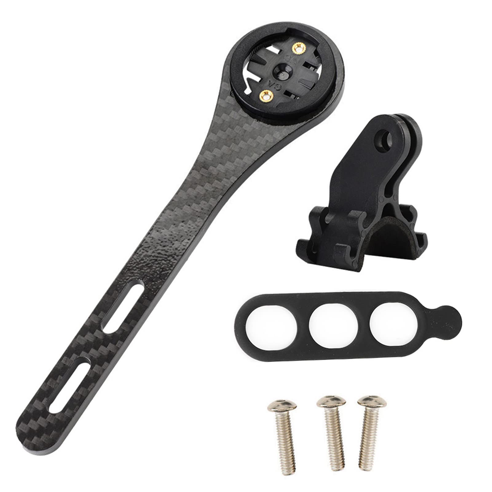 Topiky Carbon Fiber Bike Computer Mount for Road Bicycle Handlebar Stem Mount with Action Camera & Light Holder Cycling Accessory — image 1
