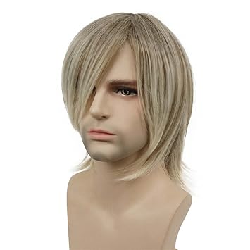 Amazon Com Aimole Blonde Straight Wig Synthetic Hair For Men