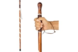 Vive Wooden Walking Stick - Willow Cane for Seniors Hiking & Balance - Heavy Duty Carved Twisted Wood Sticks for Men & Women - Stylish Support Pole for Outdoor Trekking & Weight Bearing