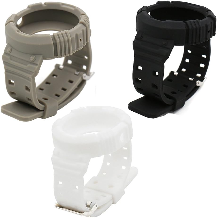 Moto 360 1st band,Eletespt Smartwatch Sport Replacement Straps Accessories Silicone Strap Watch Band for Moto 360 1st Generation with Frame Function (Black Grey White 3)