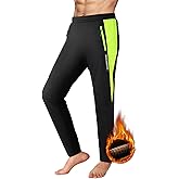 ROCKBROS Winter Cycling Pants Windproof Warm Bike Pants for Men Cold Weather Cycling Pants Fleece Lined Outdoor Hiking Pants