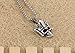 ATAZUA Eosing Silver Joker Clown Skull Biker Punk Mens Stainless Steel Necklace + Rolo Chain