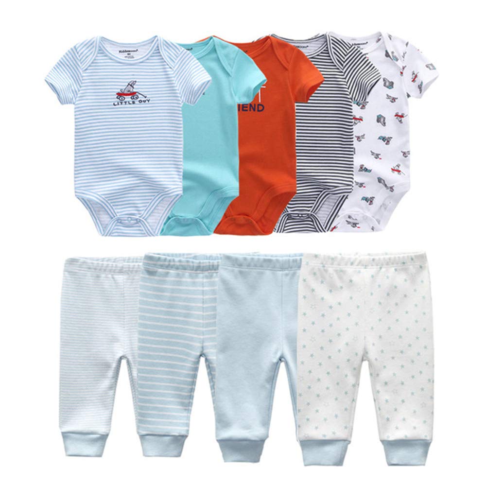 Baby Layette Set Baby Boys' 9-Piece Bodysuits Pants