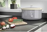 Swan Retro Slow Cooker 6.5L 320W Grey 3 Temp Keep Warm view 3