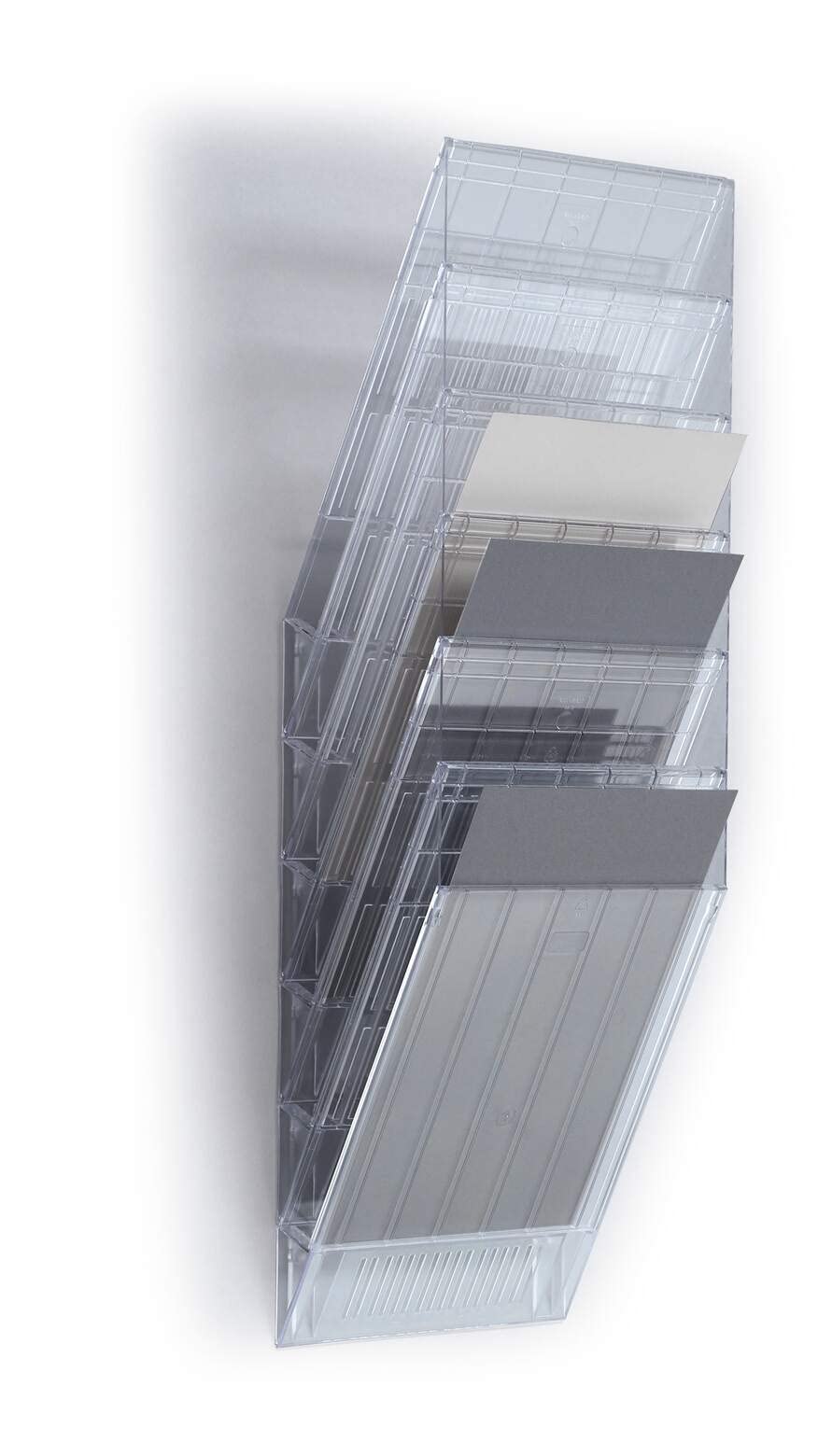 Durable Flexiboxx Literature Holder 6 A4 Portrait - Transparent
