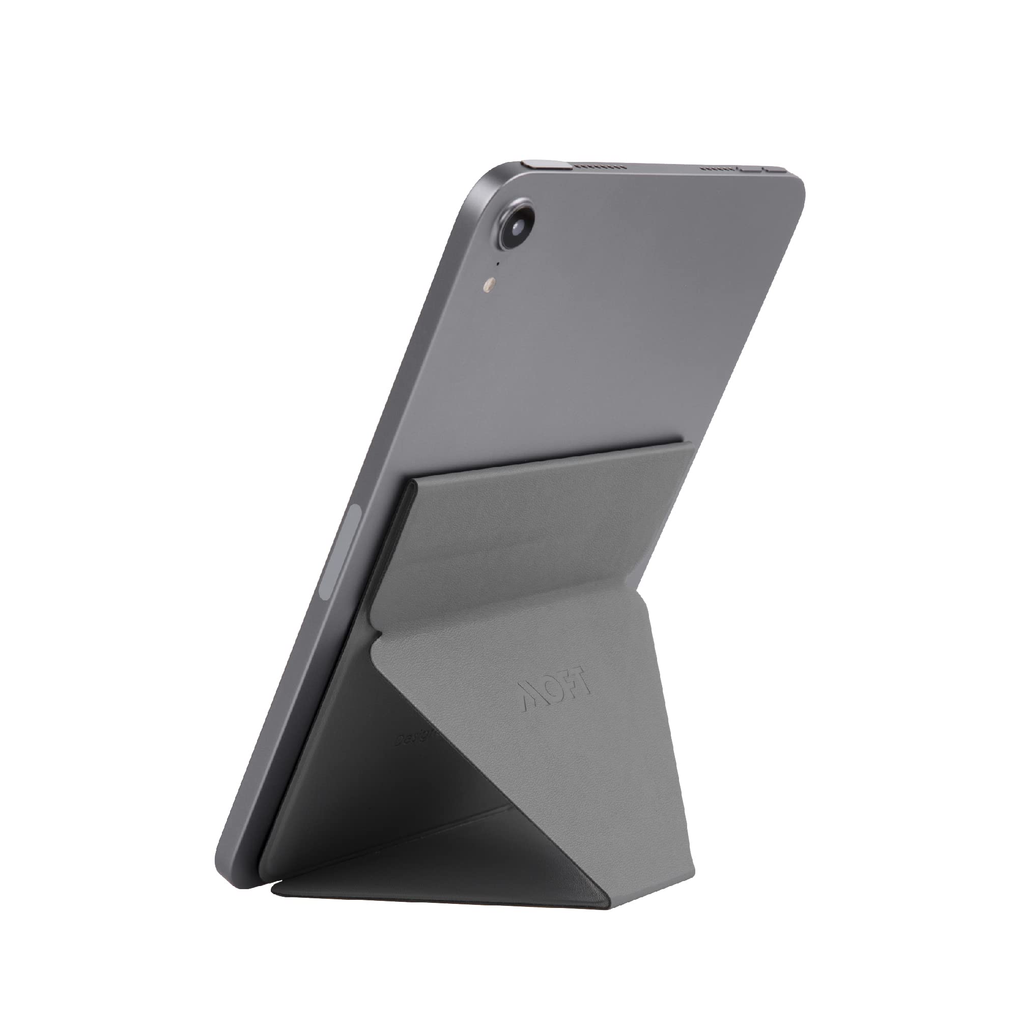 Photo 1 of MOFT Adhesive Tablet Stand, Invisible Slim iPad Stand, Adjustable and Foldable Design, Compatible with Tablets Up to 7.9-9.7 Inches, Cool Gray