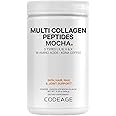 Codeage Multi Collagen Peptides Protein Powder - Chocolate Mocha Instant Coffee - Gourmet Knoa Coffee Drink & Shake - Collagen Type I, II, III, V & X - Grass-Fed, Hydrolyzed, Non-GMO - 14.39oz