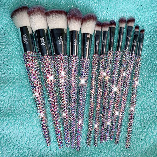 CRYSTALS BEAUTY Shiny Sparkle Luxury Crystal Bling Out Rhinestone Makeup Brush Set (12 pc, Silver) 4 CRYSTALS BEAUTY Shiny Sparkle Luxury Crystal Bling Out Rhinestone Makeup Brush Set (12 pc, Silver)