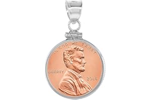 SABRINA SILVER Sterling Silver & Gold Filled Penny Bezel Screw Top 19 mm Coin Edge 1 Cent Coin NOT Included