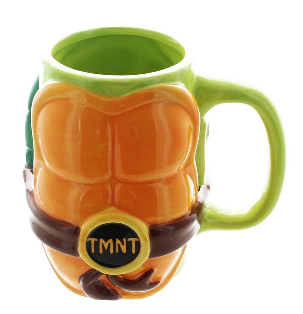 the Teenage Mutant Ninja Turtles TMNT Molded Shell Coffee Mug 32 oz
