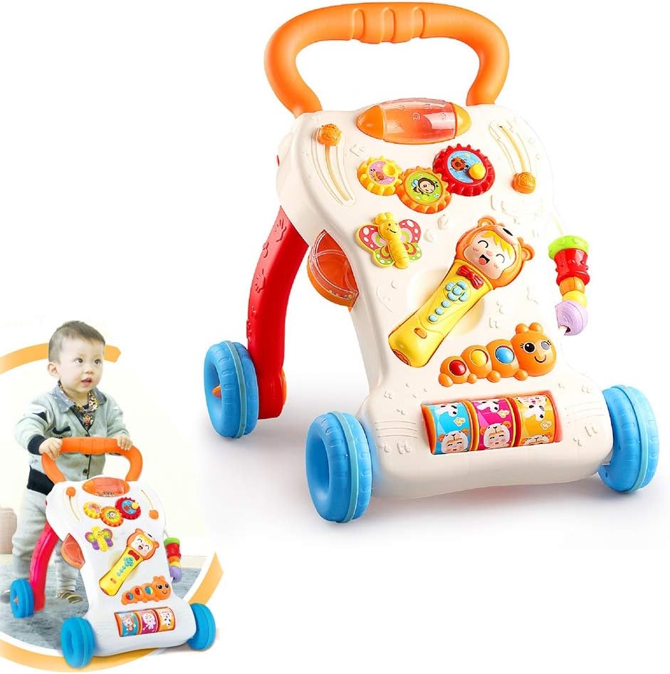 baby push walker with brakes