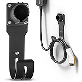 MECMO EV Charger Holder SAE J1772 Nozzle Holster Dock and J-Hook Combination Wall Mount, EVSE Electric Vehicle Car Charger Ca