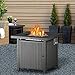 TACKLIFE Gas Fire Table, Auto-Ignition Outdoor Propane Gas Fire Pit Table with Cover, 28 inch 50,000 BTU