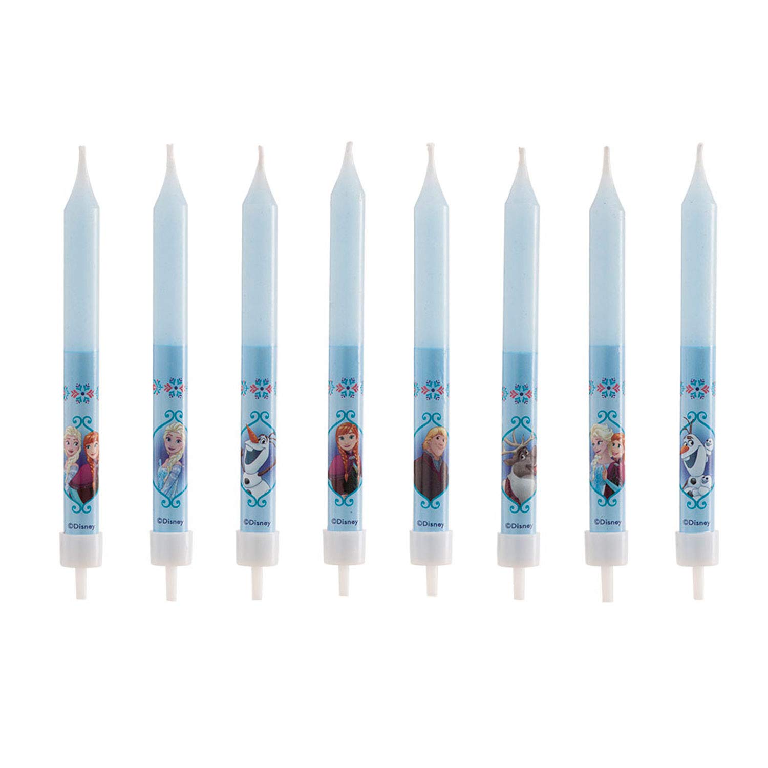 Photo 1 of dekora Set of 3D Frozen for Children's Cakes-8 Decorative Birthday Candle, Wax, Multicoloured, Standard Size