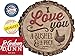 P. Graham Dunn I Love You A Bushel and A Peck Chicken Rustic Bark Look Wood Circle Magnet