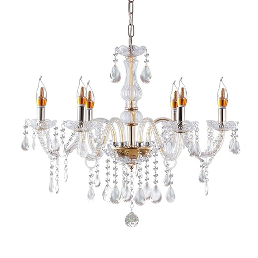 Crystal Chandeliers Homelava Retro 6 Lights Crystal Feature