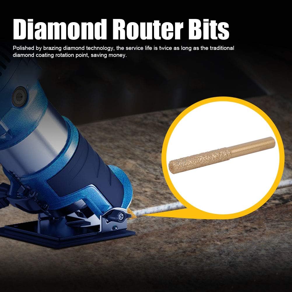 Diamond Router Bits Golden Brazed Straight Shank for Quartz Stone Marble Seam Knife for Edge Cutting of Stone Marble and - Image 5