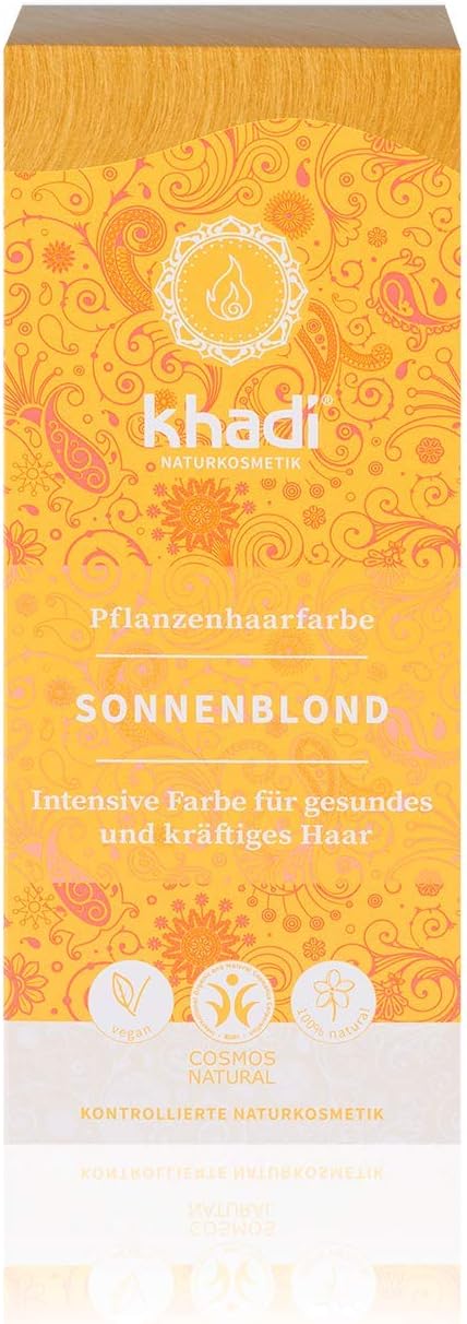 khadi SUNRISE Natural Hair colour - Hair colour for shiny honey blonde to summery sun blonde - 100% herbal & natural - 100g
