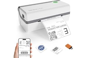 Rongta Bluetooth Thermal Shipping Label Printer, Wireless 4x6 Label Sticker Printer for Shipping Packages, Support Android, i