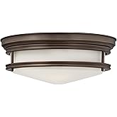 Hinkley Hadley Transitional Three Light Flush Mount, Oil Rubbed Bronze
