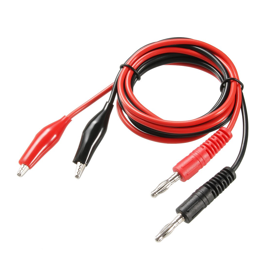 Sourcingmap Test Leads 4mm Banana Plug to Alligator Clip 5A for Electrical Multimeter Testing, Divided 90cm Long 2pcs