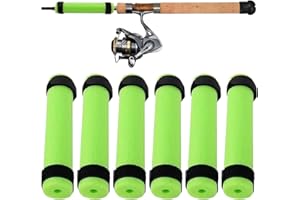 Fishing Rod Floats, 6PCS Waterproof Shockproof EPE Fishing Float Tube for Boats and Kayaks, Green