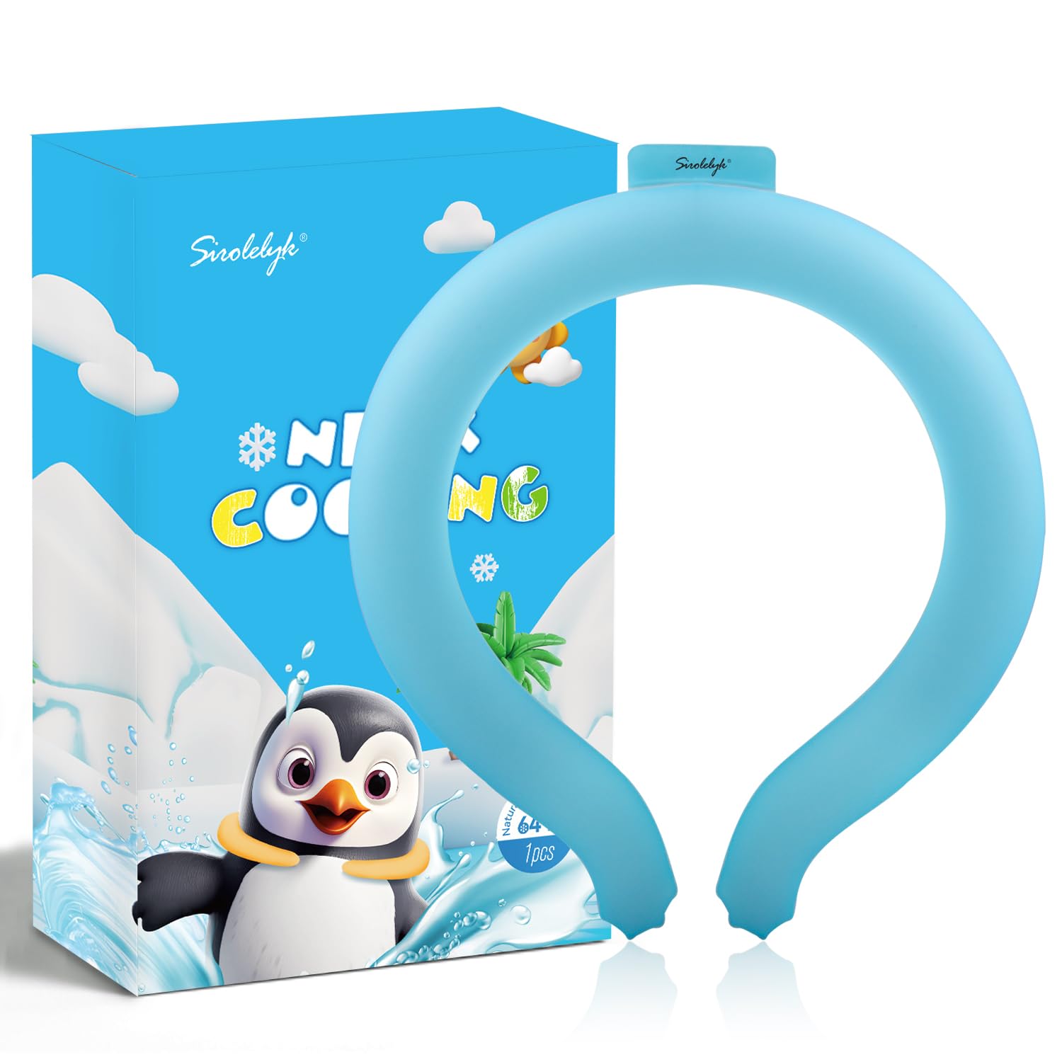 Photo 1 of Kids Neck Cooling Tube with Insulated Bag, Ice Cooler Ring for Kids Wearable Body Cooling Products for Outdoor Indoor, Neck Coolers for Summer Hot Weather (Blue)