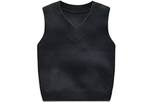 PTPUKE Baby Boys Girls V Neck Comfort Knitted Sleeveless Pullover Sweater Vest