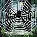Joyjoz Halloween Decorations with 110 Sqft Giant Spider Web, 60” Big Fake Large Spider for Scary Halloween Yard Door & Outdoor Decor, Halloween Party Favor