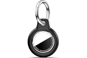 CMETTA 1|2|4 Pack Waterproof for AirTag Holder Case with Keychain, Ultra-Thin Lightweight PC Hard Shell, Swivel Buckle for Tracking Luggage, Bags, Backpacks, Keys, Pets, Suitcases (Black)