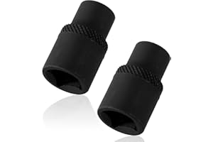 Sinbana 2pcs Truck Brake Caliper Sockets, Steel 11 Point 3/8" Truck Brake Caliper Impact Socket Drive Set Automotive Replacem
