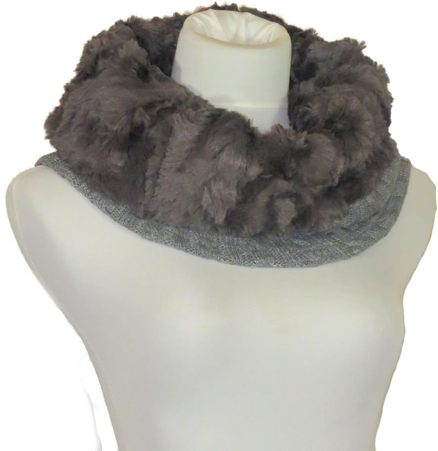 Melody Women's Soft Velvet and Knit Infinity Loop Convertible Scarf Shawl Wrap