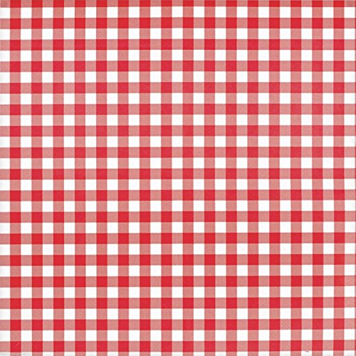Amscan Classic Picnic Party Gingham Basket Liners Serveware (18 Pack), Red/White, 9.3 x 6