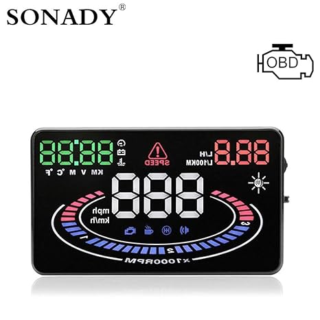 Amazon.com: SONADY HUD OBD2 Head Up Display - Car Velocidad ...