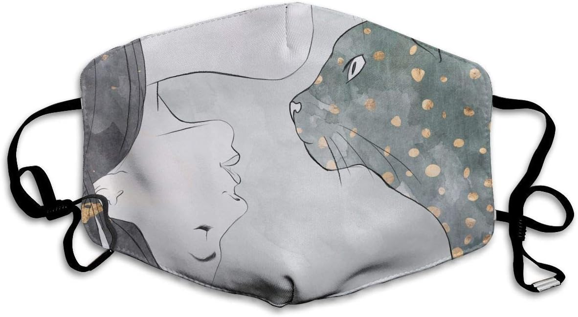 Mouth Mask, Dust Masks, Flu Allergens Masks Girl and Cat Attraction Anti-dust Mouth Face Masks Mouth Cover for Man and Woman