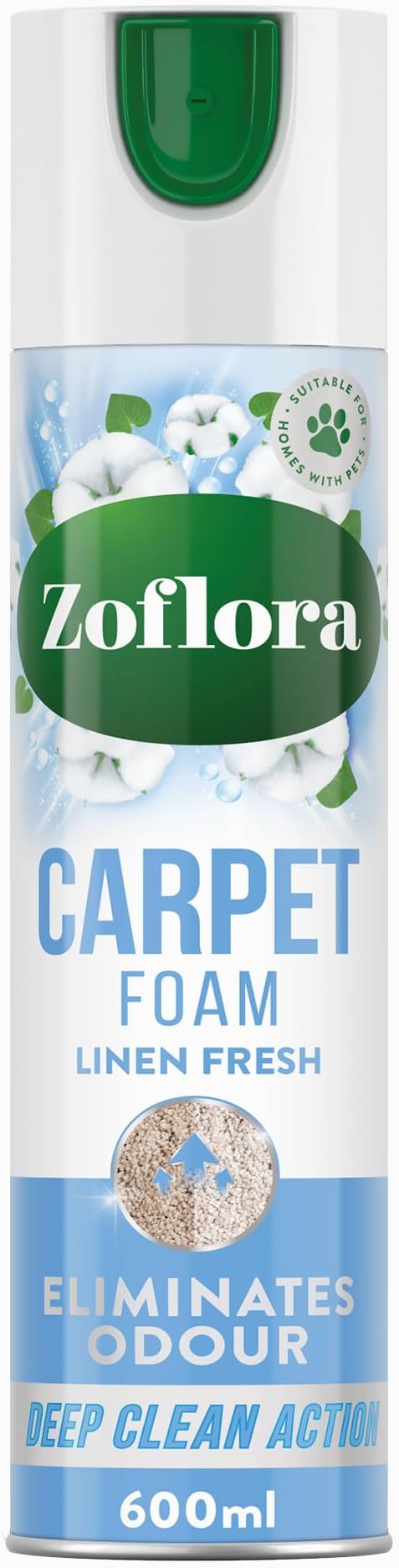 Zoflora Linen Fresh Carpet Freshener & Care Foam 600 ml