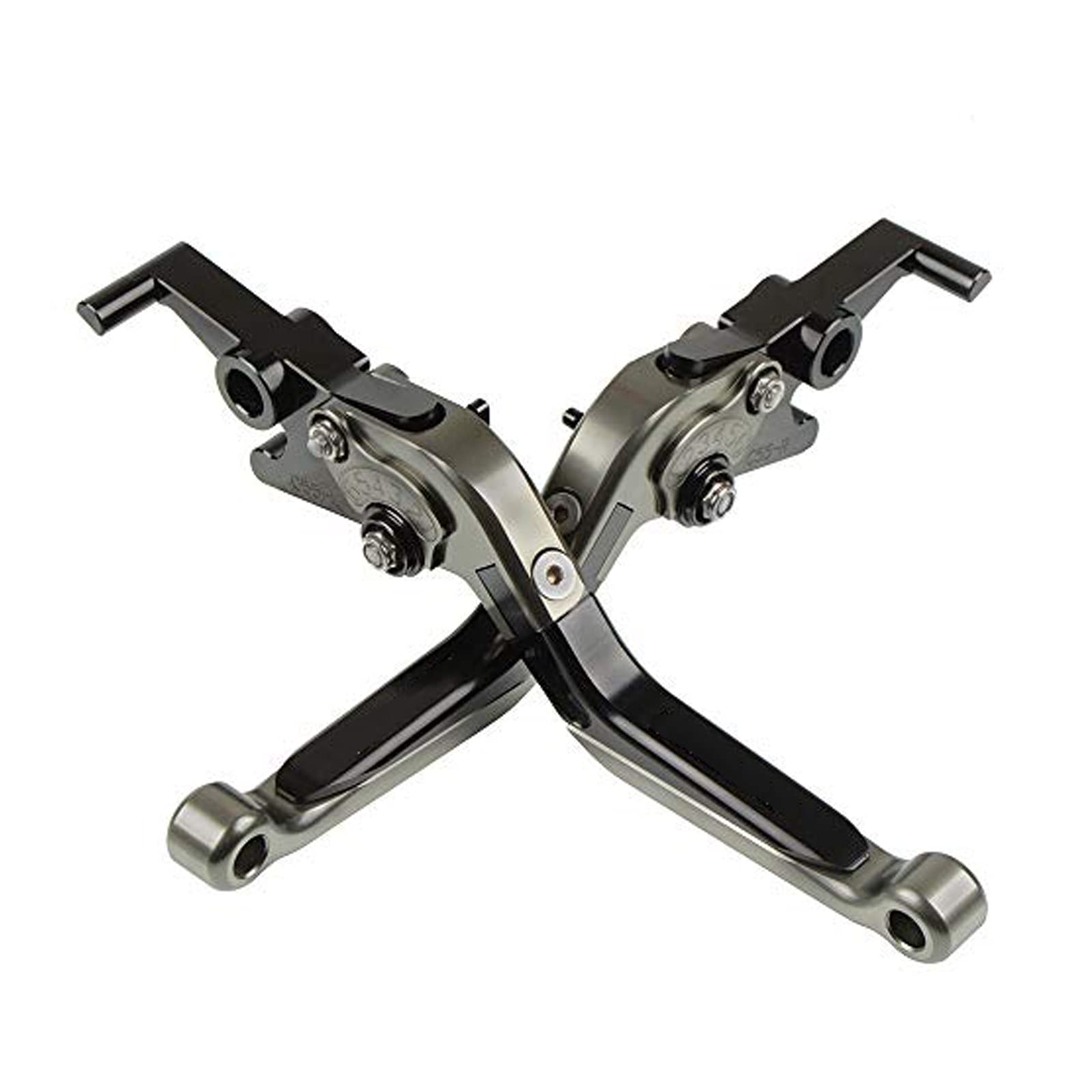 MZ-STORE Tmax 500 Motorbike Brake Clutch Levers Foldable and Adjustable CNC Aluminum For Tmax 500 T-max 500 2001 2002 2003 2004 2005 2006 2007-Titanium+Black