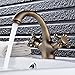 Rozin Antique Brass Double Knobs Basin Faucet Single Hole Deck Mounted Bathroom Sink Mixer Tap
