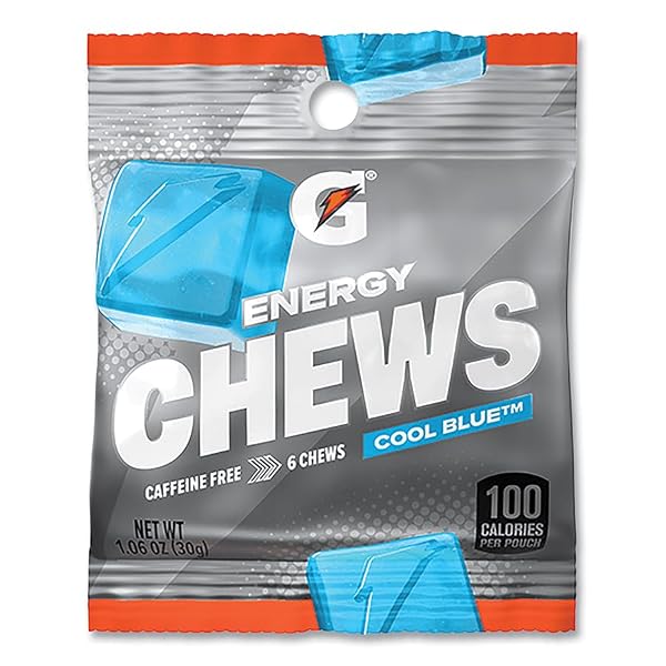 GATORADE 308-05952 ON-THE-GO CARB ENERGY CHEWS, COOL BLUE