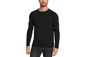 GYS Bamboo Viscose Men's Long Sleeve Shirts Casual Crew Neck Pajama Tops