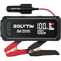 SOLVTIN S6 Pro Max Battery Jump Starter 3000A, Portable Jump Box for Up to 10L Gas and 8L Diesel Engine with LED Display, 12V